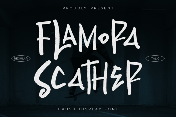 Flamora Scather: A Brush Font for Handmade Brands