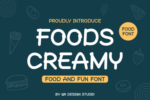 Foods Creamy: A Bold Script Font for Editorial Design
