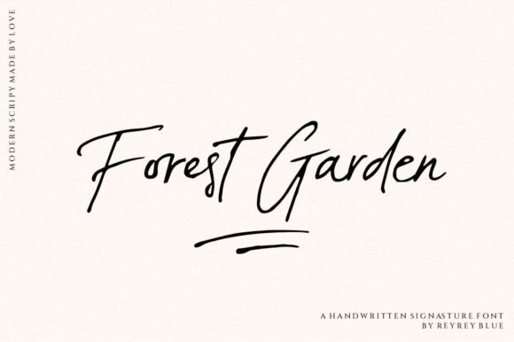Forest Garden: A Natural Handwritten Typeface for Branding