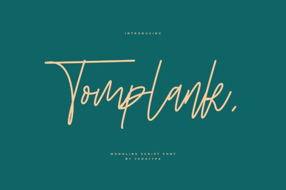Tomplank: A Monoline Script Font for Modern Branding